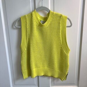 Varley Neon Yellow Knit Tank Top